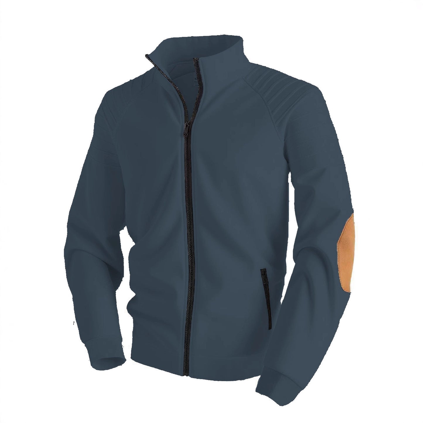 Stand Collar Cardigan Zipper Men's Jacket Sweater