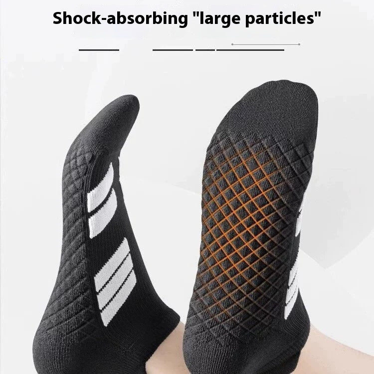 WWW Outdoor Running Basketball Socks Towel Massage Footbed Thickening Sweat-absorbing Men's Socks