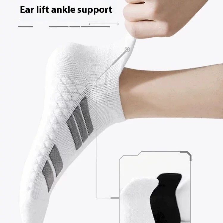WWW Outdoor Running Basketball Socks Towel Massage Footbed Thickening Sweat-absorbing Men's Socks