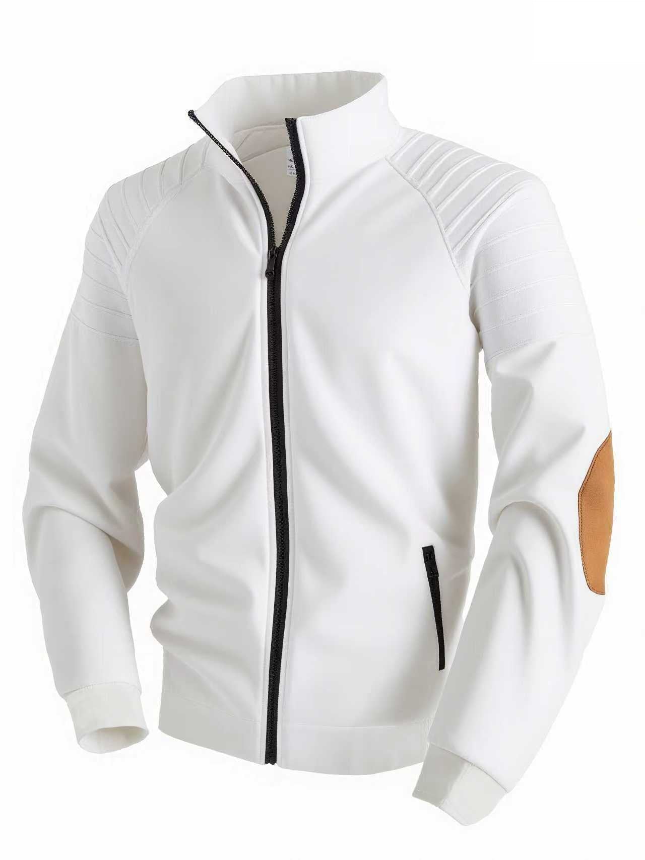 Stand Collar Cardigan Zipper Men's Jacket Sweater
