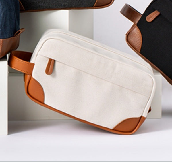 New Men's Toiletry Portable Large Capacity Portable Cosmetic Bag Retro Waterproof