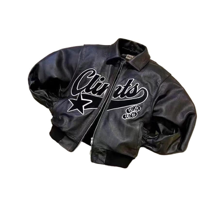 Retro Street Trendy Leather Jacket For Men