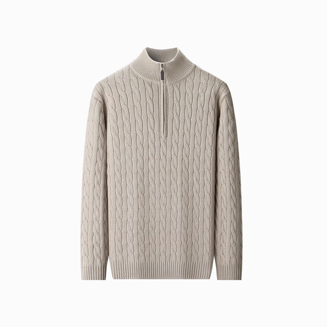 Autumn And Winter Knitting Half Turtleneck Long Sleeve Sweater