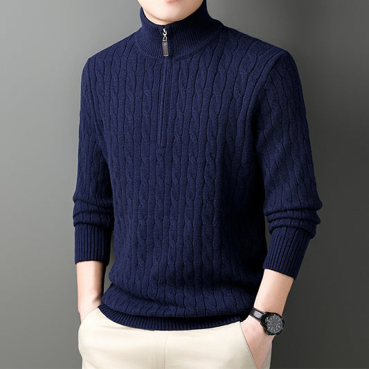 Autumn And Winter Knitting Half Turtleneck Long Sleeve Sweater