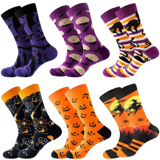 6 Pairs Halloween Christmas Socks For Men/Women