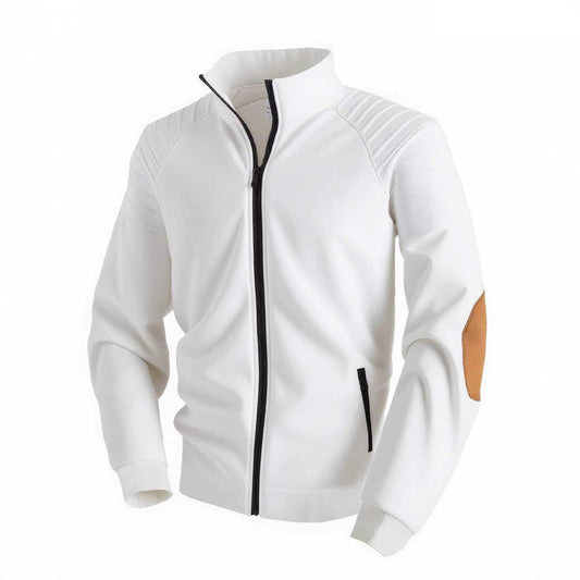 Stand Collar Cardigan Zipper Men's Jacket Sweater
